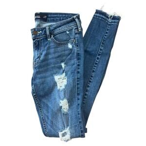 Hollister Super Skinny Distressed Jeans Women’s 27 Casual Thrashed Low Rise
